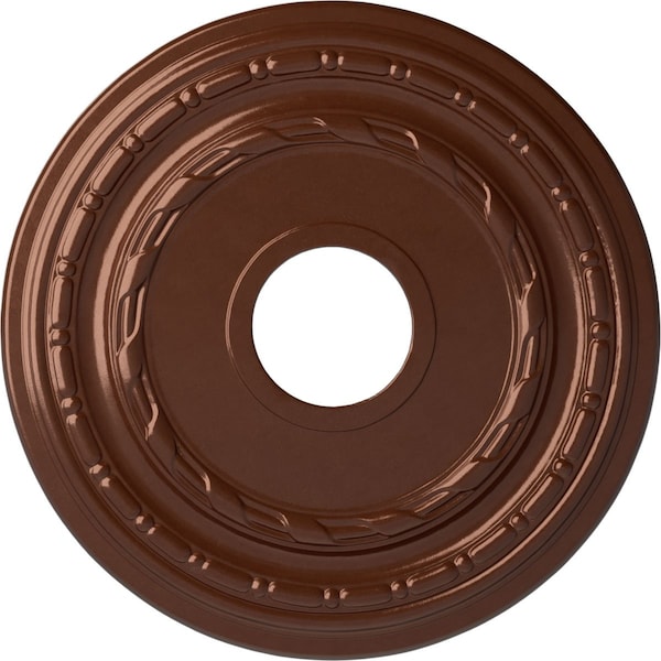 Ekena Millwork Dublin Ceiling Medallion (Fits Canopies up to 8 1/4"), 15 3/8"OD x 3 5/8"ID x 1"P, Copper Penny CM15DUCPS - main